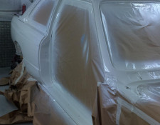 Fresh paint job on a BMW